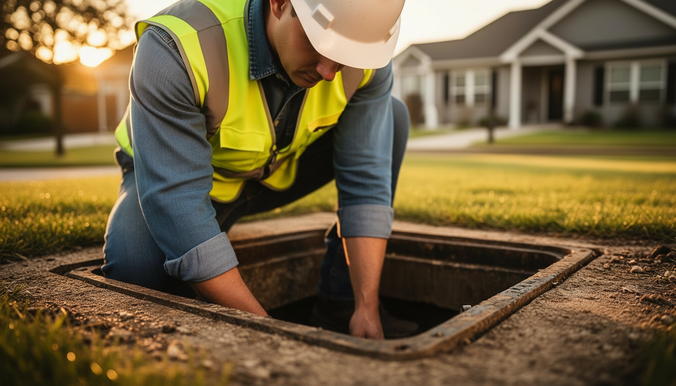 DB Utility technician installing a water meter